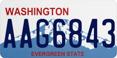 WA license plate AAG6843