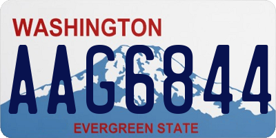 WA license plate AAG6844