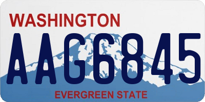 WA license plate AAG6845