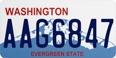 WA license plate AAG6847