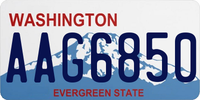 WA license plate AAG6850