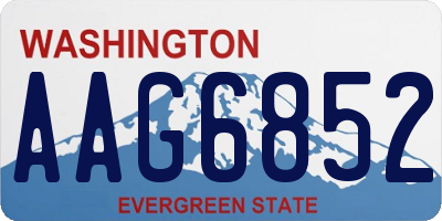 WA license plate AAG6852