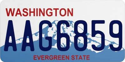 WA license plate AAG6859