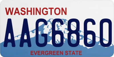 WA license plate AAG6860