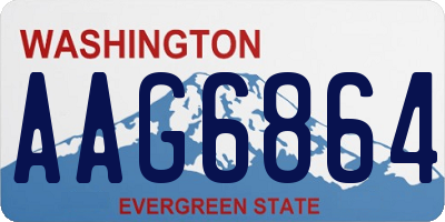 WA license plate AAG6864