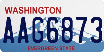 WA license plate AAG6873