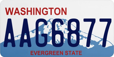 WA license plate AAG6877