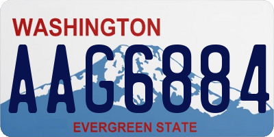 WA license plate AAG6884