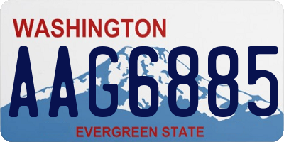 WA license plate AAG6885