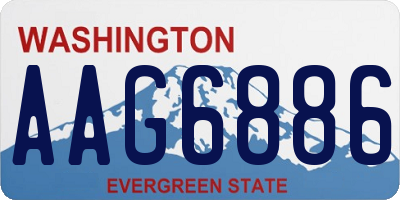 WA license plate AAG6886