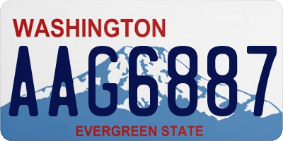 WA license plate AAG6887