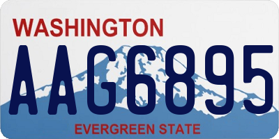 WA license plate AAG6895