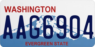 WA license plate AAG6904