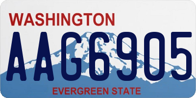 WA license plate AAG6905