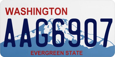 WA license plate AAG6907