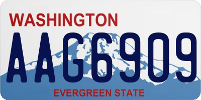 WA license plate AAG6909