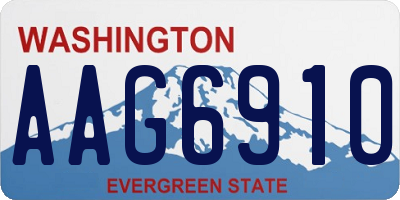 WA license plate AAG6910