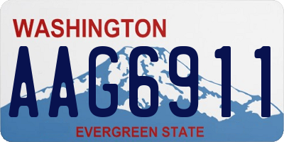 WA license plate AAG6911