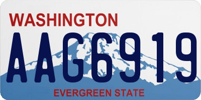 WA license plate AAG6919