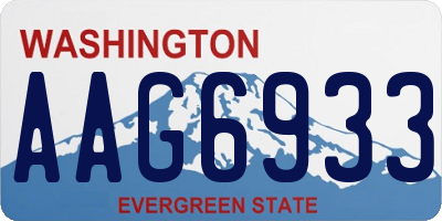 WA license plate AAG6933