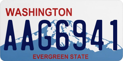 WA license plate AAG6941