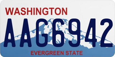 WA license plate AAG6942