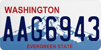 WA license plate AAG6943