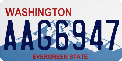 WA license plate AAG6947