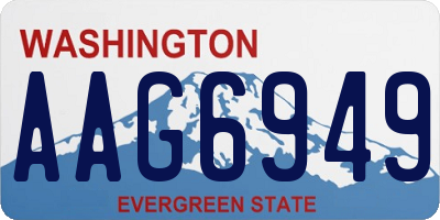 WA license plate AAG6949