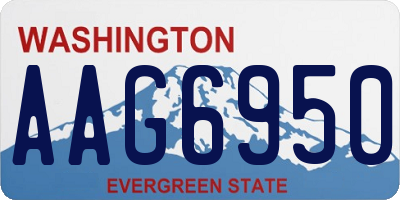 WA license plate AAG6950