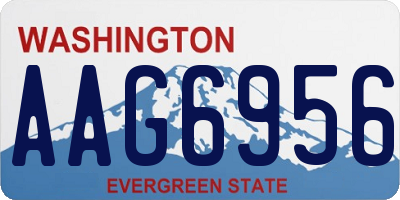 WA license plate AAG6956