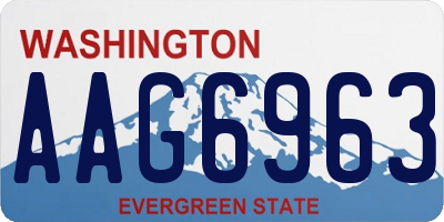 WA license plate AAG6963