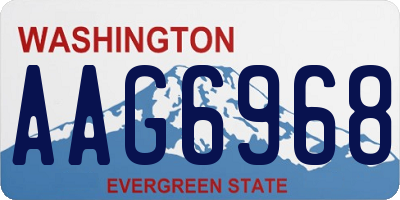 WA license plate AAG6968