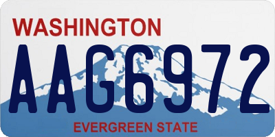 WA license plate AAG6972