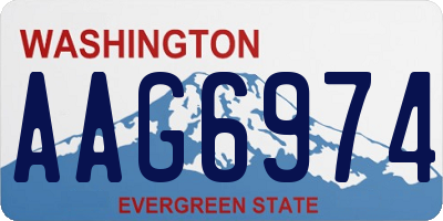 WA license plate AAG6974