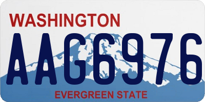 WA license plate AAG6976