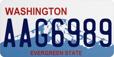 WA license plate AAG6989