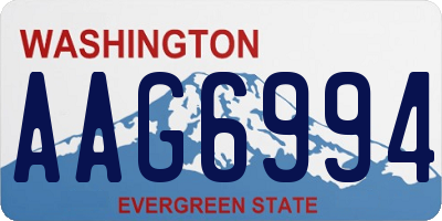 WA license plate AAG6994