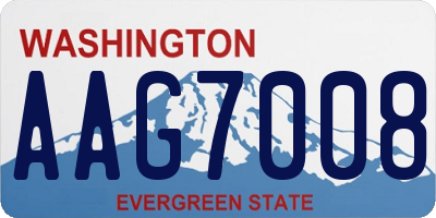 WA license plate AAG7008