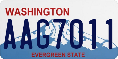 WA license plate AAG7011
