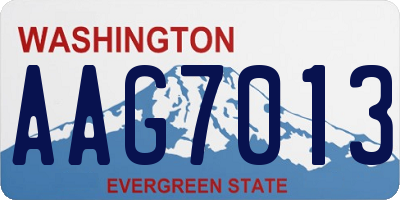 WA license plate AAG7013