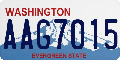 WA license plate AAG7015