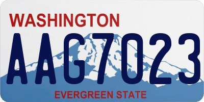 WA license plate AAG7023