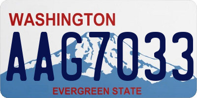 WA license plate AAG7033