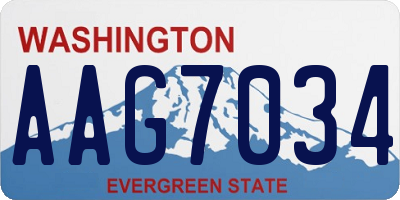 WA license plate AAG7034