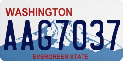 WA license plate AAG7037