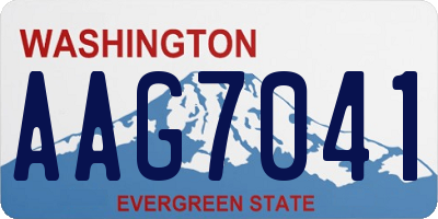 WA license plate AAG7041