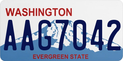 WA license plate AAG7042
