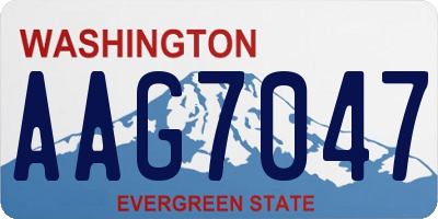 WA license plate AAG7047
