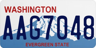 WA license plate AAG7048